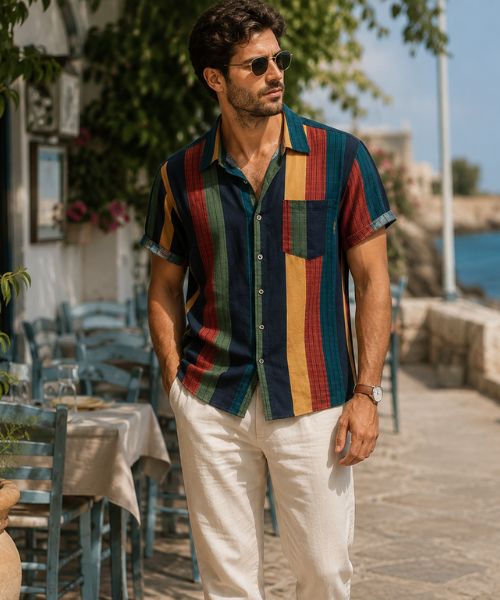 Stylish man wearing Parklee Short sleeve Shirts