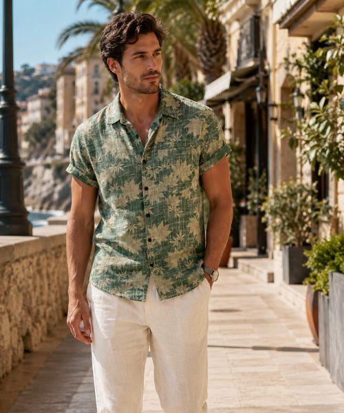 Stylish man wearing Vatpave Short sleeve Shirts