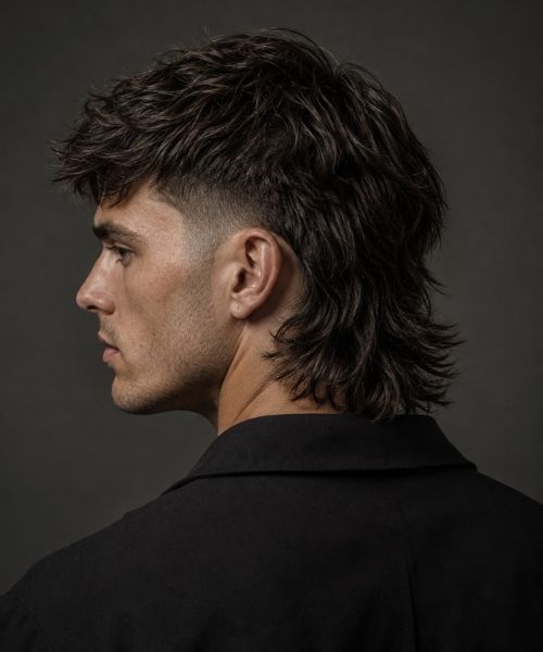 A man with mullet cut