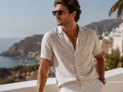 Short sleeve shirt man wearing