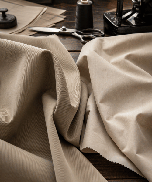 Cotton gabardine and poplin trench coat fabric comparison