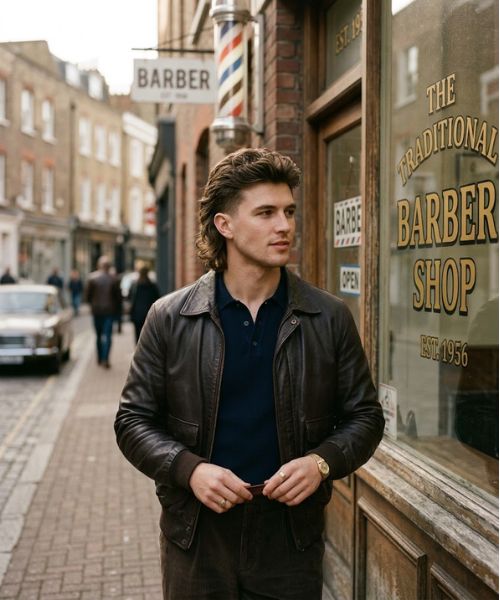 80s Mullet with Tapered Sides