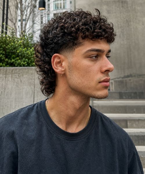 Low Curly Mullet