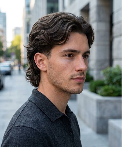 Low Mullet for Long Faces