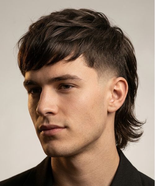 Low Razor Fade Mullet