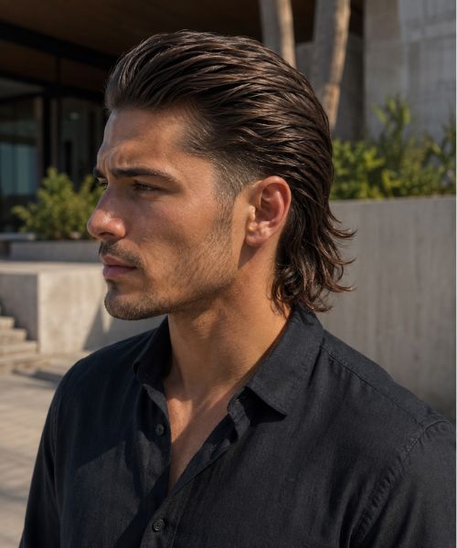 Low Slick Back Mullet