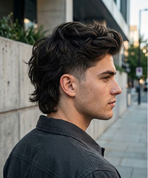 Low Thick Hair Mullet