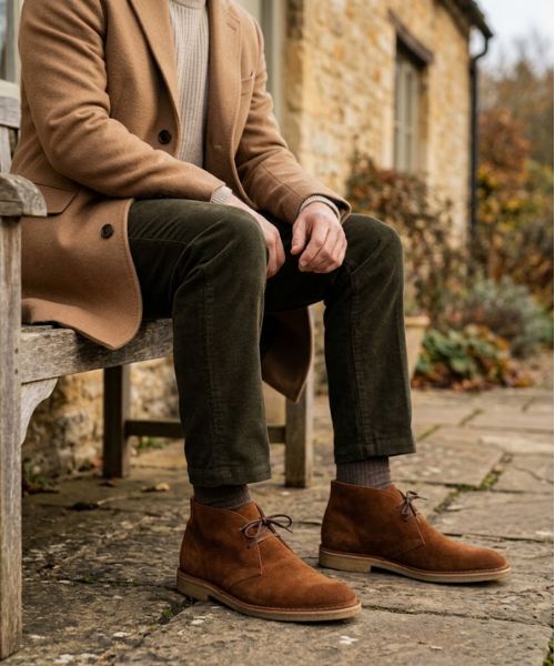 Smart casual shoes for men (Suede Chukka Boots)